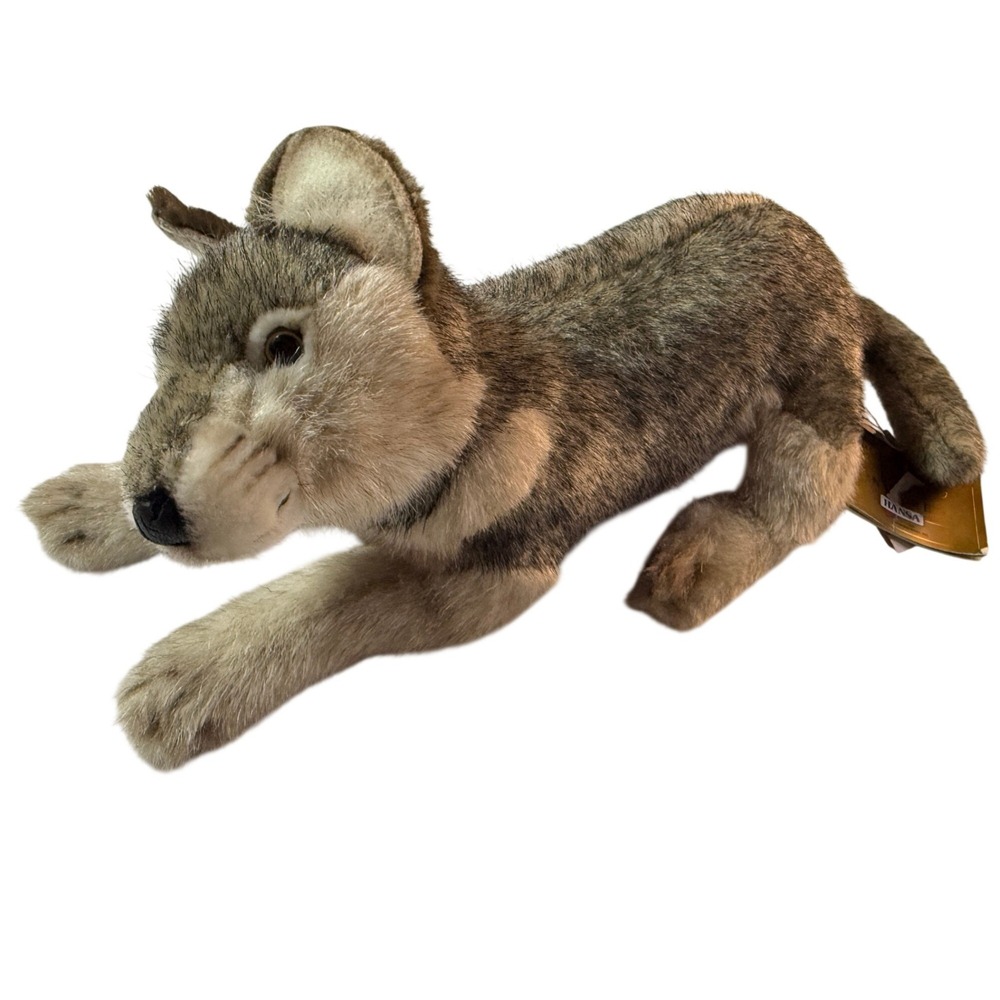 Hansa Portraits in Nature Wolf Cub Plush 14in Realistic Handmade 2010 NWT Tag